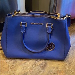 Royal blue Michael Kors satchel